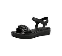 Tamaris Femme Damen 1-1-28267-30 Sandale Plate, Cuir Noir, 37 EU
