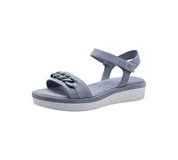 Tamaris Femme Damen 1-1-28267-30 Sandale Plate, Lt Blue Suede, 41 EU