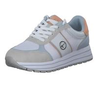 Tamaris Baskets basses bleu clair / gris / mandarine / blanc, Taille 41