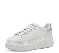 Tamaris Femme Damen 1-23743-41 Basket, Blanc/Argent, 39 EU