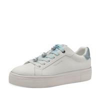 Tamaris Femme Damen 1-23751-44 Basket, Blanc/Bleu, 39 EU
