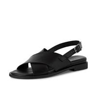 Tamaris Femme Damen 1-28102-44 Sandale Plate, Cuir Noir, 36 EU