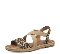 Tamaris Femme Damen 1-28110-44 Sandale Plate, Léopard crème, 40 EU