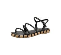 Tamaris Femme Damen 1-28114-44 Sandale Plate, Noir, 38 EU