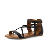 Tamaris Femme Damen 1-28138-44 Sandale Plate, Noir, 37 EU