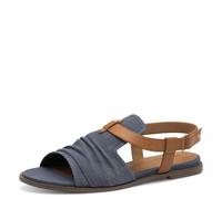 Tamaris Femme Damen 1-28146-44 Sandale Plate, Bleu Bleu, 40 EU