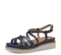 Tamaris Femme Damen 1-28207-44 Sandale cale, Bleu Marine, 36 EU