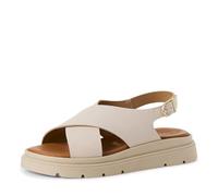 Tamaris Femme Damen 1-28270-42 Sandale cale, Nubuck Ivoire, 38 EU