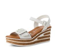 Tamaris Femme Damen 1-28310-44 Sandale cale, Blanc, 38 EU