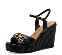Tamaris Femme Damen 1-28317-44 Sandale cale, Noir, 40 EU
