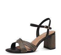 Tamaris Femme Damen 1-28320-44 Sandale à Talon, Noir Comb, 39 EU