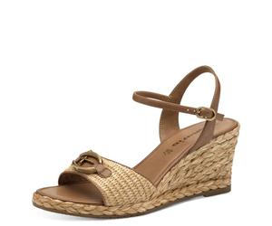 Tamaris Femme Damen 1-28339-44 Sandale cale, Crème Naturelle, 37 EU