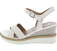 Tamaris Femme Damen 1-28351-44 Sandale cale, Blanche, 38 EU