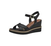 Tamaris Femme Damen 1-28351-44 Sandale cale, Noir, 37 EU