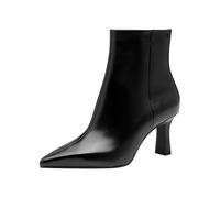 Tamaris Femme Damen Boot Heel 1-25358-45 Bottine, Cuir Noir, 38 EU
