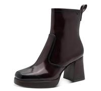 Tamaris Femme Damen Boot Heel 1-25361-43 Bottine, Brevet Merlot, 39 EU