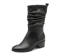 Tamaris Femme Damen Boot Heel 1-25379-45 Bottine, Cuir Noir, 40 EU