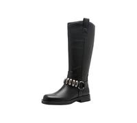 Tamaris Femme Damen Long Boot Flat 1-25534-45 Botte Haute Jusqu'au Genou, Noir, 41 EU