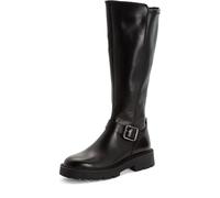Tamaris Femme Damen Long Boot Flat 1-25603-45 Botte Haute Jusqu'au Genou, Noir, 40 EU