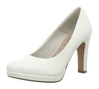 Tamaris Femme Escarpins, Cuir synthétique de qualité supérieure, Blanc White Matt 140, 41 EU