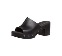 Tamaris Femme Mules, Dame Sabots,TOUCHit,Chaussure d'été,Chaussure de Loisir,Pantoufle,Slides,Sandale,Black Leather,37 EU