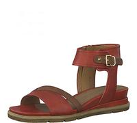 Tamaris femme Sandales, dame Sandale à lanières,Touch It,sandale,chaussure d'été,sandale d'été,confortable,plate,SCARLET/NUT,37 EU / 4 UK