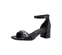 Tamaris Femme Sandales, Dame Sandales Fines,TOUCHit,Chaussures d'été,lanière,élégantes,féminines,à Talon léger,Black,37 EU