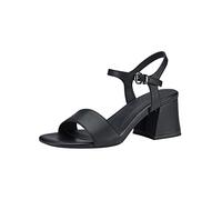Tamaris Femme Sandales, Dame Sandales Fines,TOUCHit,Chaussures d'été,lanière,élégantes,féminines,à Talon léger,Black Leather,37 EU