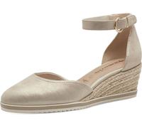 Tamaris Femmes Espadrille Sandale en cuir à lanières 1-22309-42, Taille:38 EU, Couleur:Beige