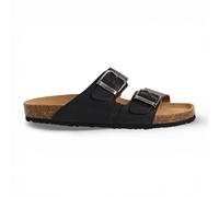 Tamaris Homme Sandales Décontractées Cuir Noir Double Bride Plateau 3 cm