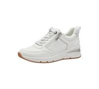 Tamaris Lacets pour femme Vegan, Blanc/argent, 43 EU