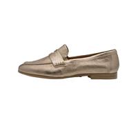 Tamaris mocassin en cuir à enfiler - or clair, bout rond, semelle plate 39