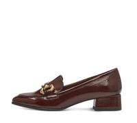 Tamaris - Mocassins Brillants avec Talon Bloc - Femme - Chaussures - Brun - Taille: 42 EU