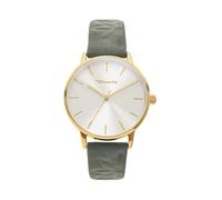 Tamaris Montre Femme avec Bracelet en Cuir - Montre-Bracelet Ronde Simple pour Femmes 36 mm - Montre en Argent, Or, Or Rose, Noir, Bleu, Vert, Violet, Rose et Plus