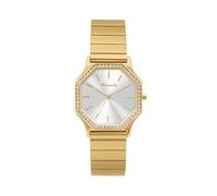 Tamaris Montre Femme, Montre-Bracelet Élégante avec Zircons et Bracelet Métallique Auto-Ajustable, Étanche 3ATM