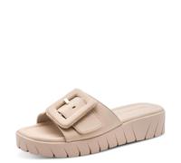 Tamaris Mule femme à talon compensé en cuir beige 37 EU