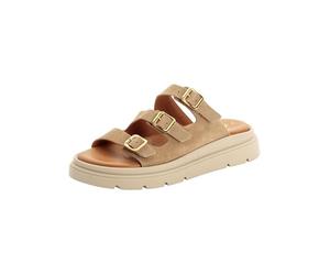 Tamaris Mule femme à talon compensé en cuir beige 36 EU
