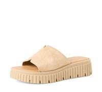 Tamaris Mule femme à talon compensé en cuir beige 40 EU