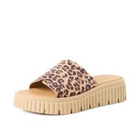 Tamaris Mule femme à talon compensé en cuir brun 38 EU