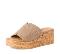 Tamaris Mule femme à talon compensé en cuir brun 39 EU