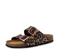 Tamaris Mules plates pour femme, Noir/léopard, 38 EU
