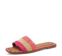 Tamaris Pantolette Damen Flach, Pink Comb, 38 EU