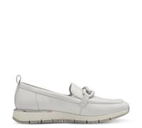Tamaris Pantoufles pour femme, semelle intérieure amovible, Cuir blanc, 40 EU