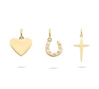 Tamaris Pendentif Charm Femme TJ-0696-P-03 en acier inoxydable IP or avec zircons