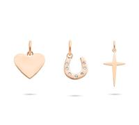 Tamaris Pendentif Charm Femme TJ-0697-P-03 en acier inoxydable IP or rose avec zircons