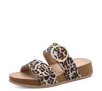 Tamaris Plateforme Confortable pour Femme - Multiadjustable, Beige Leo, 36 EU