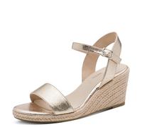 Tamaris Sandales à lanières 28300-42 Femme talon compensé métallique Or Taille 37