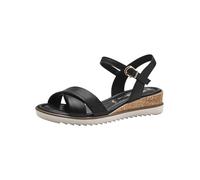 Tamaris sandale femme à talon compensé noir 38 EU