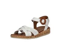 Tamaris Femme Damen 1-28129-44 Sandale Plate, Cuir Blanc, 40 EU