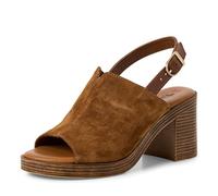 Tamaris Sandales à talon bloc pour femme, cognac, 39 EU